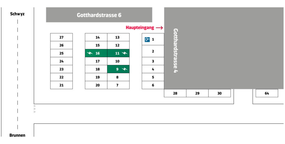 Grafik von Parkplan der EWS AG in Ibach